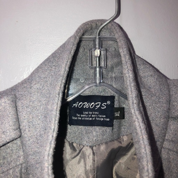 AOWOFS Winter Wool Pea Coats Overcoa Size XL/EL - Picture 3 of 7